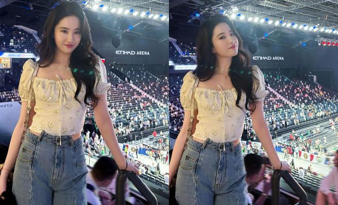 刘亦菲NBA观赛生图曝光与印度女星同框竞美现场交友成功(图4) 刘亦菲NBA观赛生图曝光与印度女星同框竞美现场交友成功(图4)
