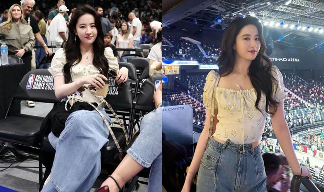 刘亦菲NBA观赛生图曝光与印度女星同框竞美现场交友成功(图3) 刘亦菲NBA观赛生图曝光与印度女星同框竞美现场交友成功(图3)